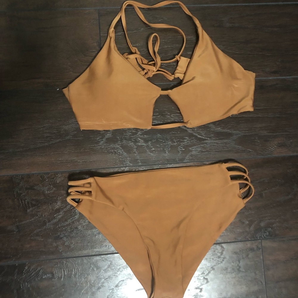 Sexy Tan Strappy Bikini